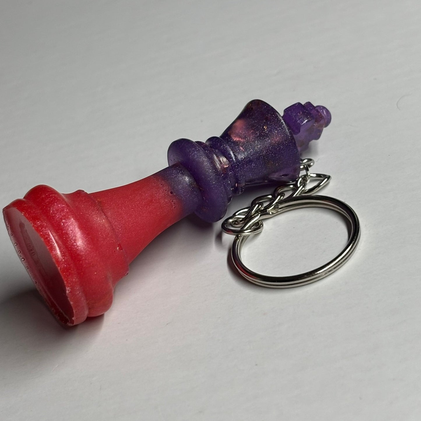 Purple/Red King - Handmade Resin Keychain