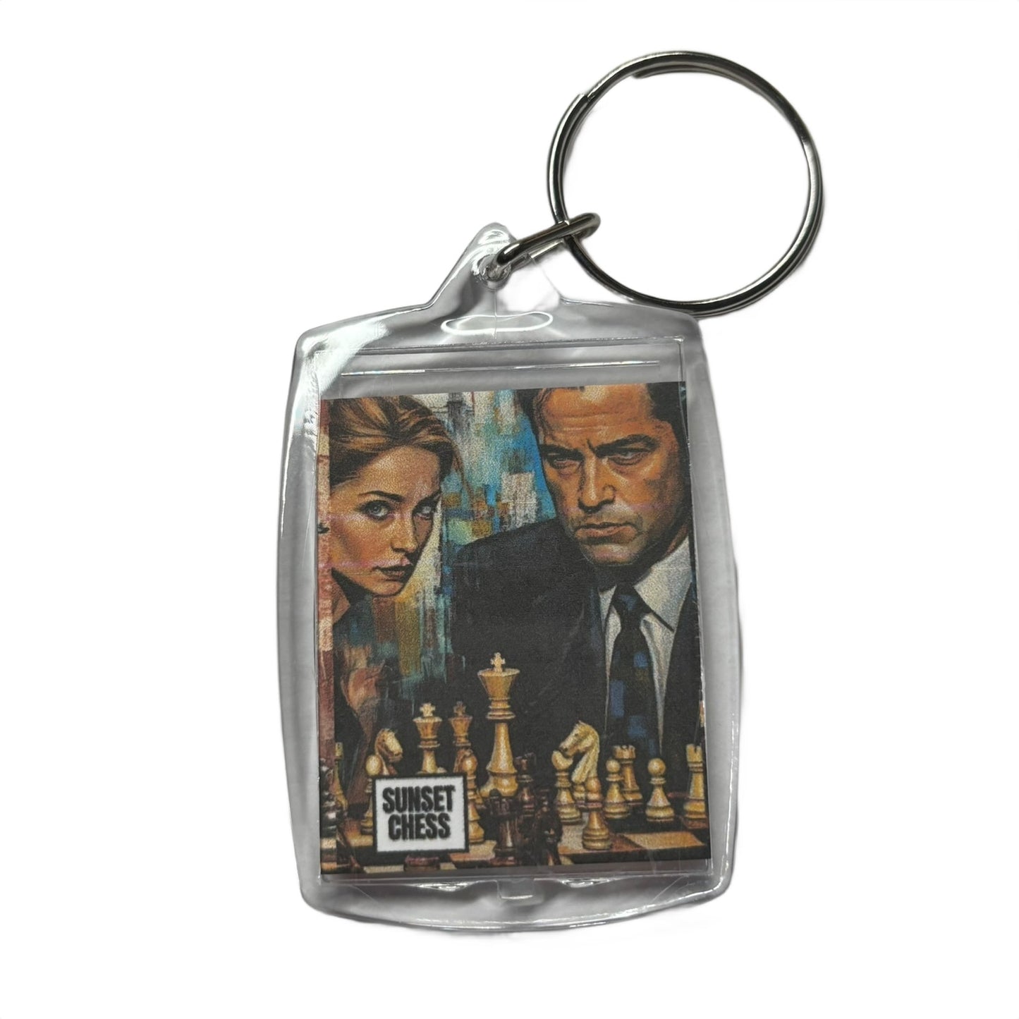 Anniversary - Chess  Photo Keychain