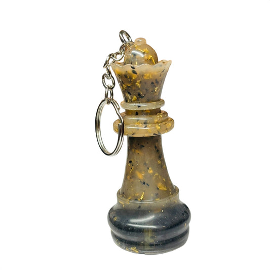 Queen Vintage Brown - Handmade Resin Keychain - Large Edition