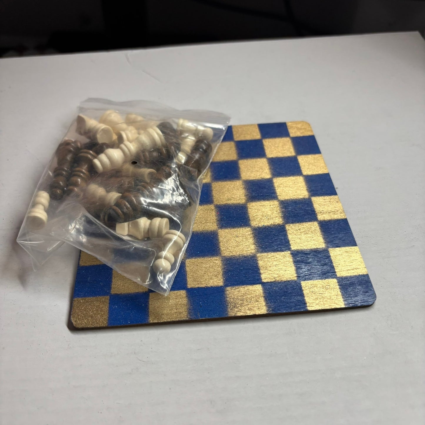 Blue Gold - Mini Chess Set