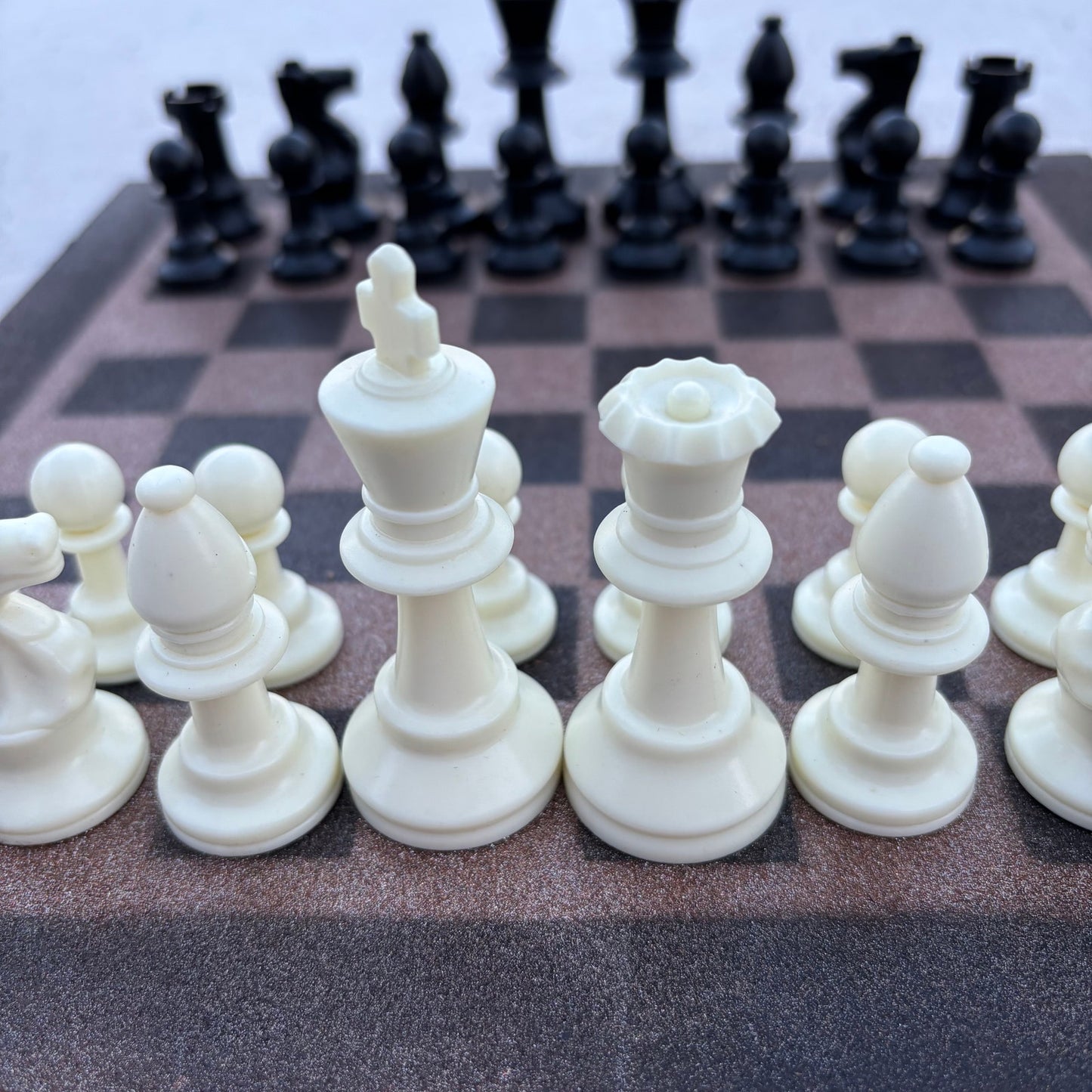 Simple Brown - Painted Chess Set