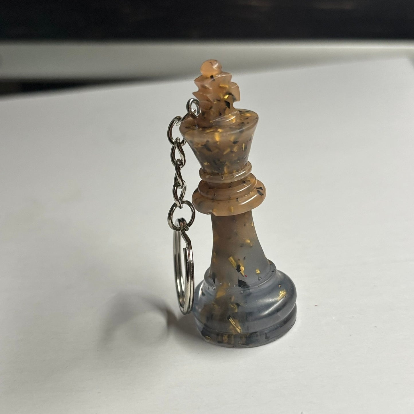 Royal Brown/Silver King - Handmade Resin Keychain