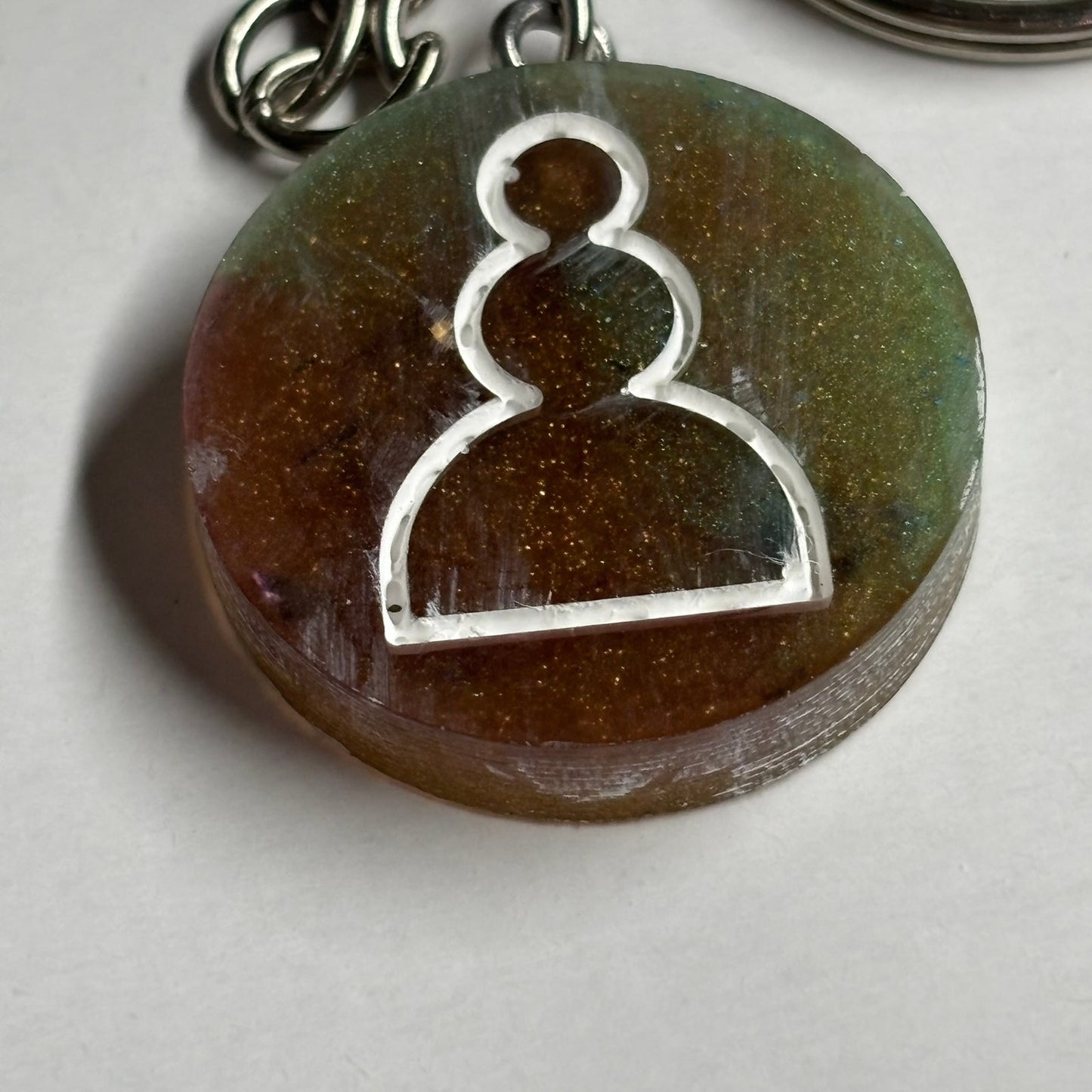 Rustic Brown Pawn - Handmade Resin Keychain