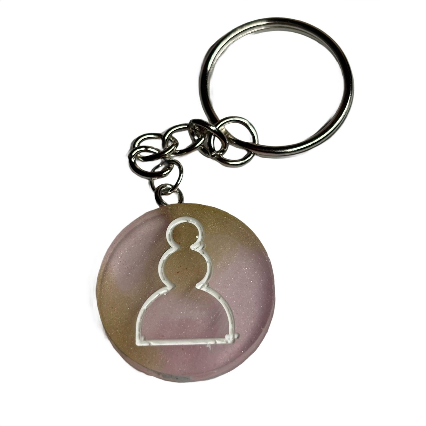 Beautiful Pink Pawn - Handmade Resin Keychain