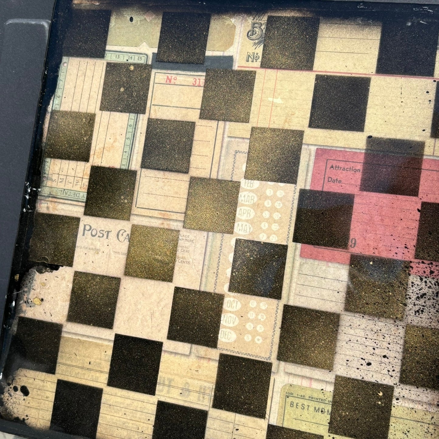 Classic Collage - Resin Coated Chess Board