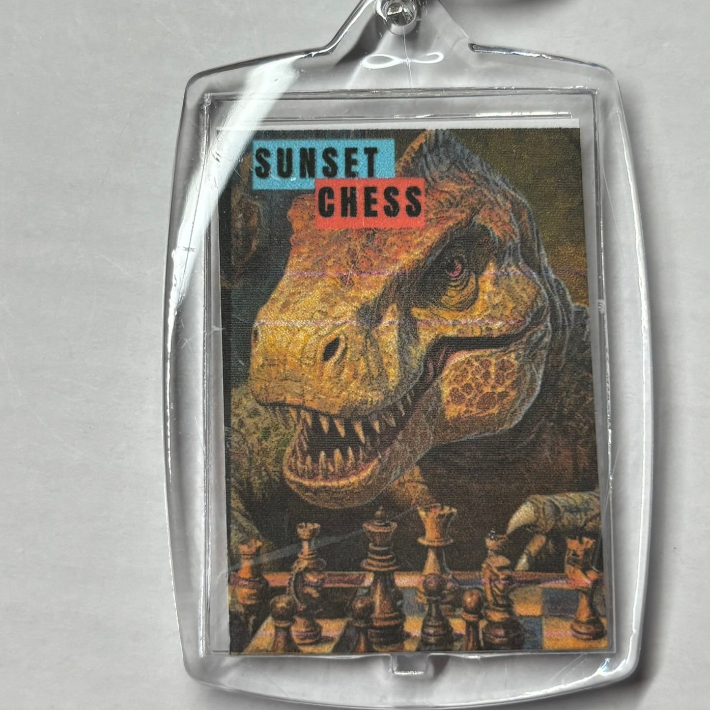 T Rex - Chess  Photo Keychain