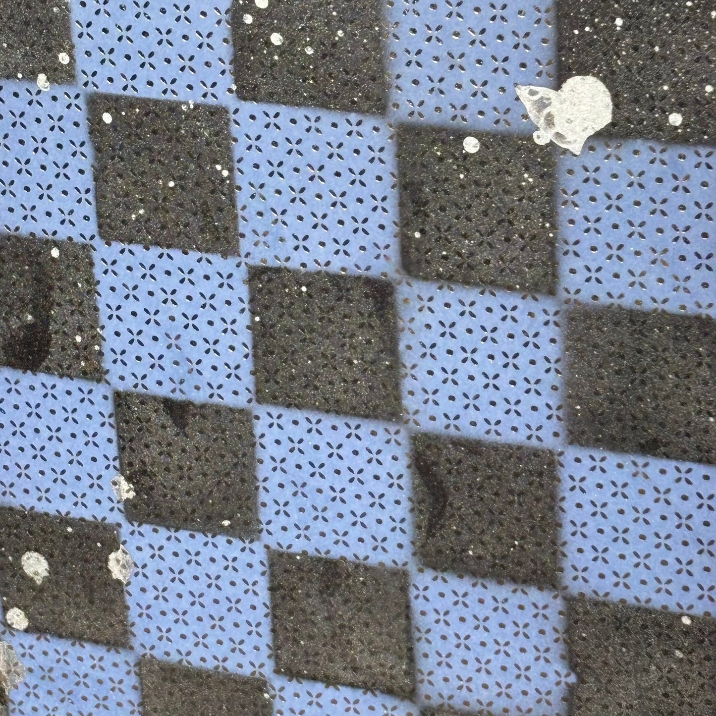 Simplistic Blue Chrome Drip - Large Scrapbook Chess Board