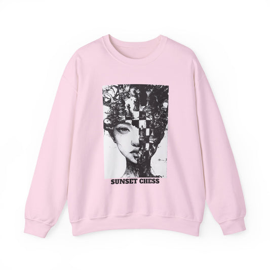 Breaking Point - Light Pink Chess Crewneck Sweater
