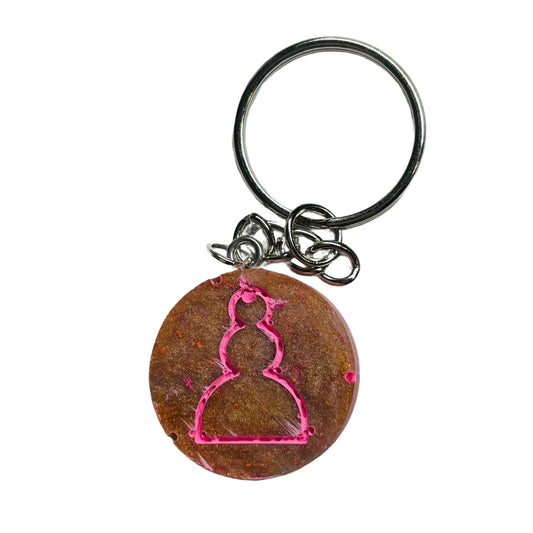Classy Pink - Handmade Resin Keychain
