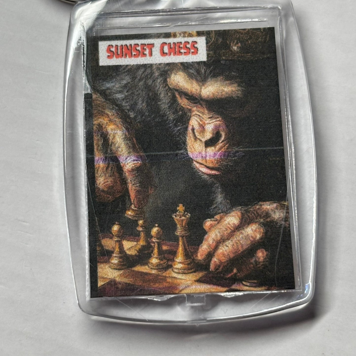 Chimp Mate - Chess  Photo Keychain