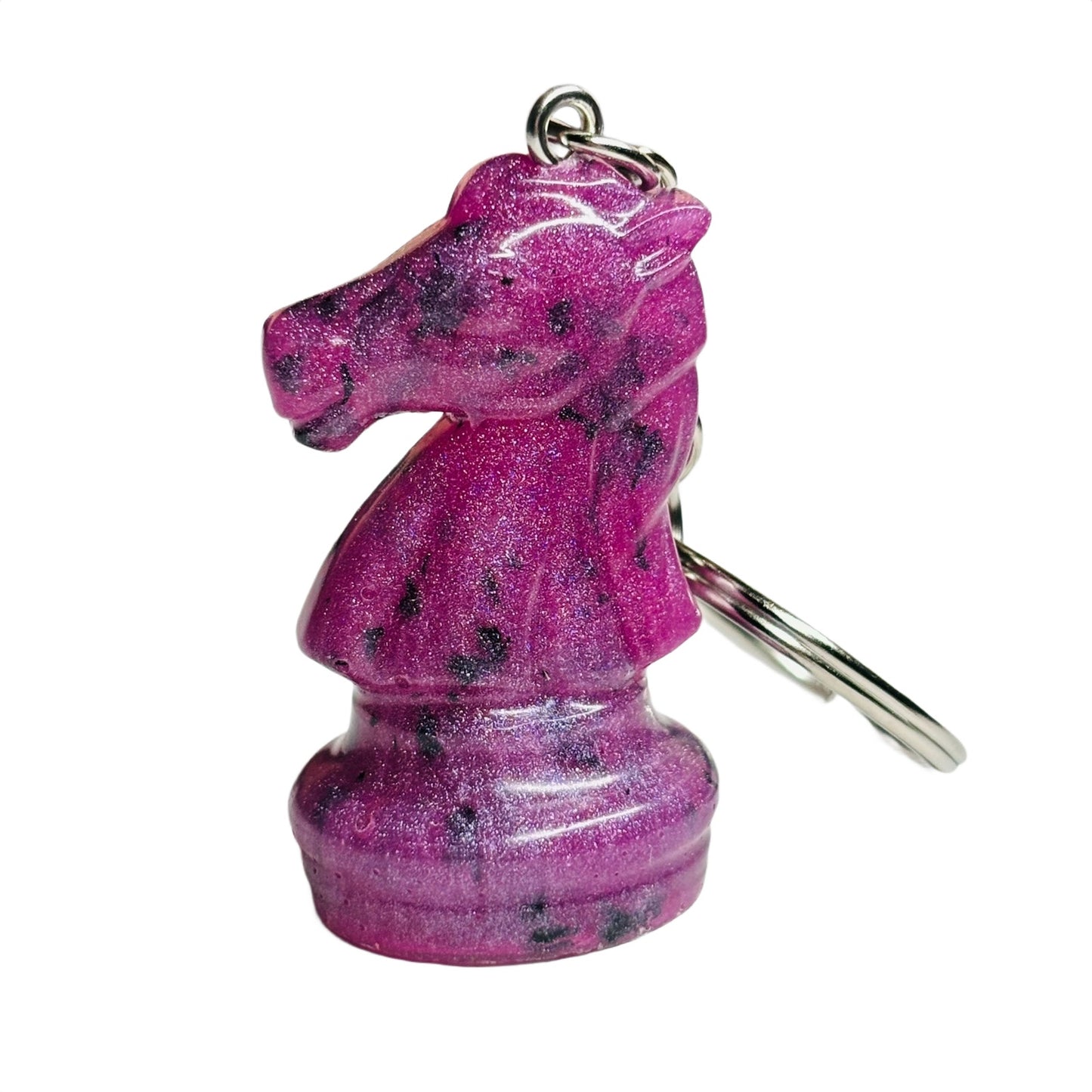 Spotted Purple Knight - Handmade Resin Keychain