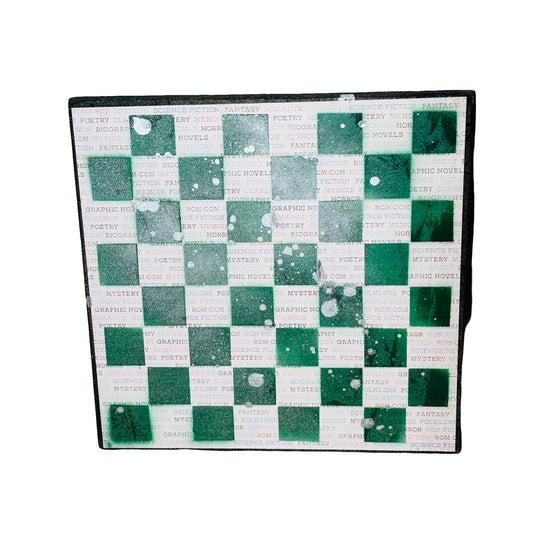 Green Wording - Scrapbook Chess Board