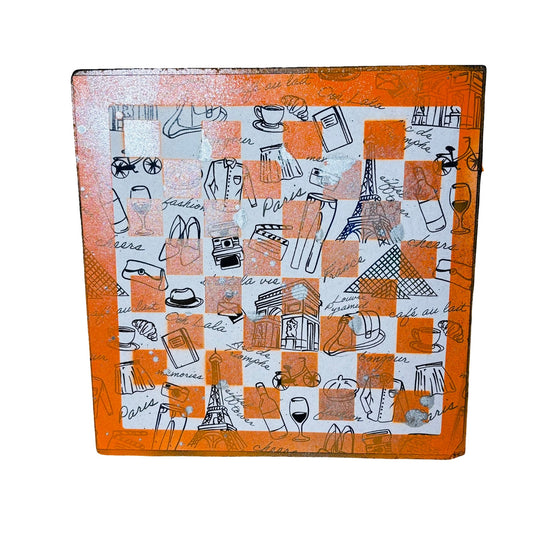 Classic Orange - Scrapbook Chess Board