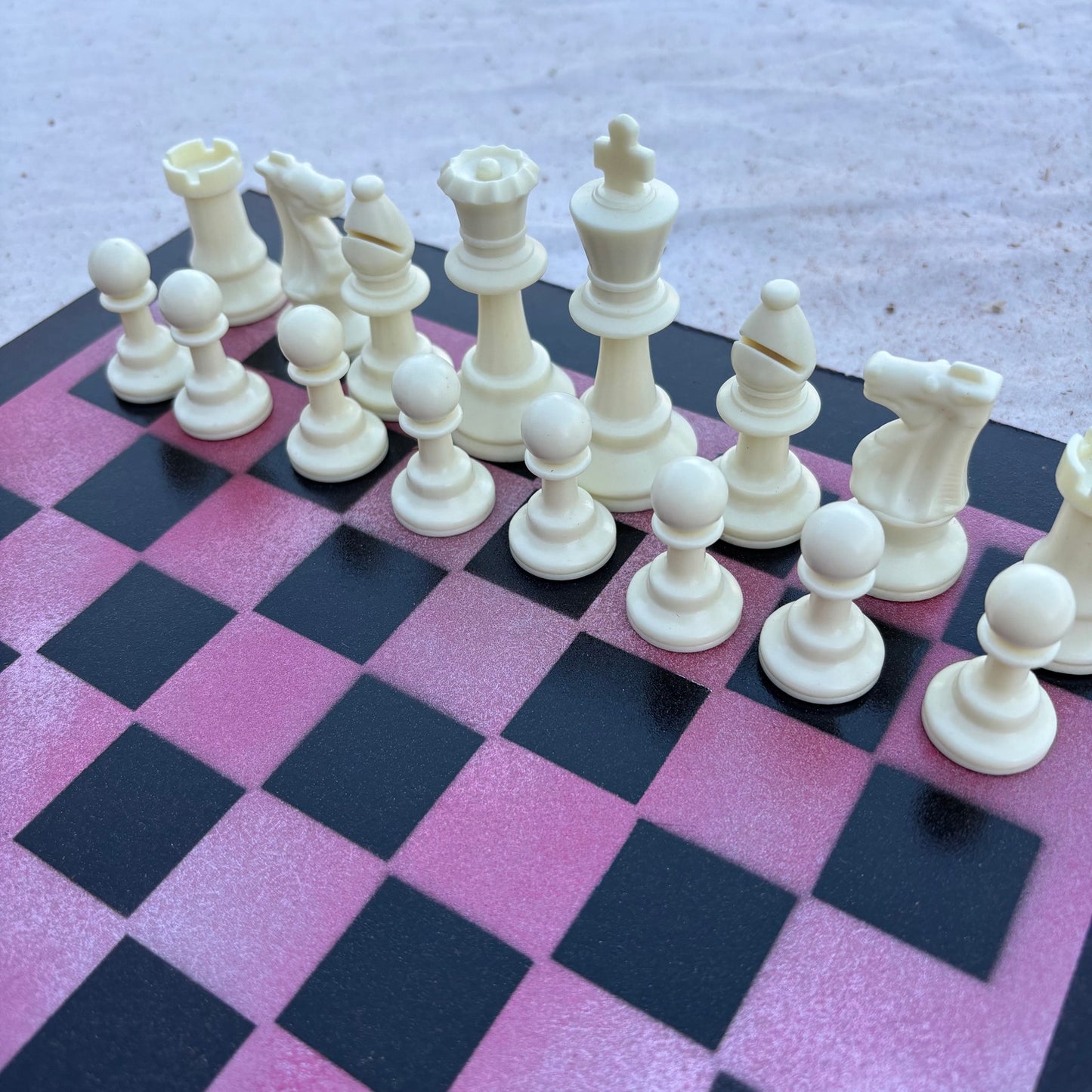 Purple Pink - Painted Chess Set