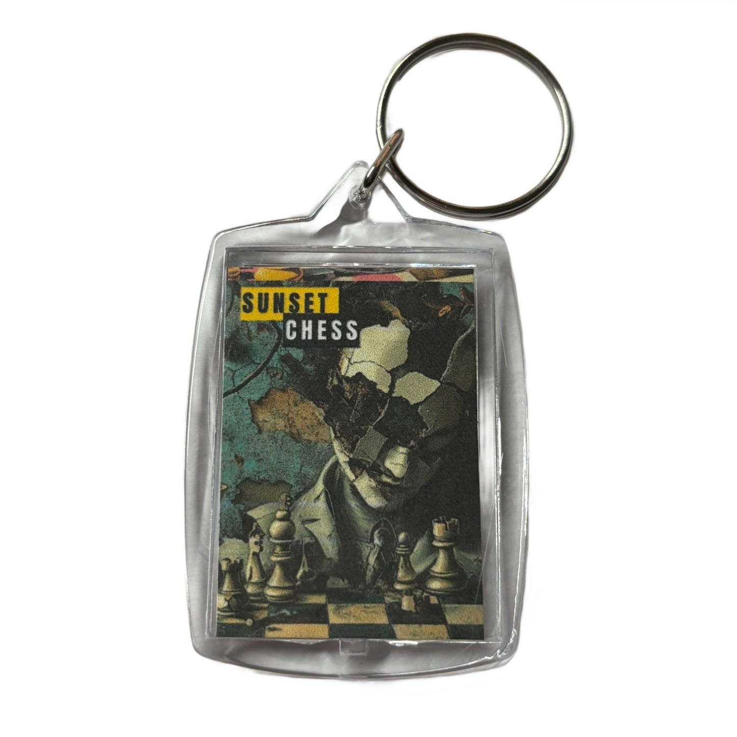 Cracked Face - Chess  Photo Keychain