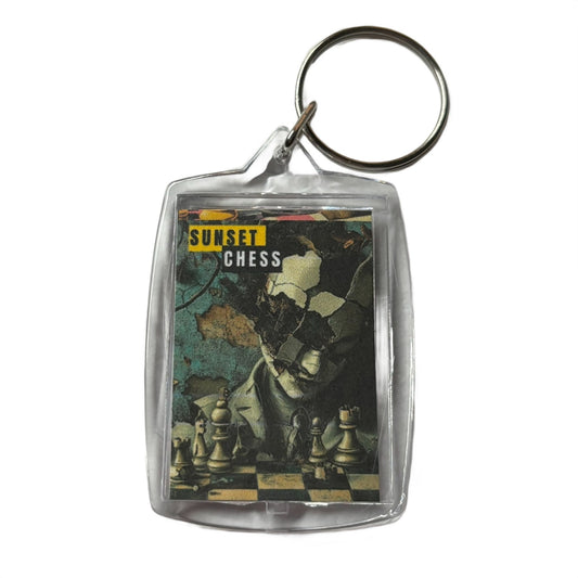 Cracked Face - Chess  Photo Keychain