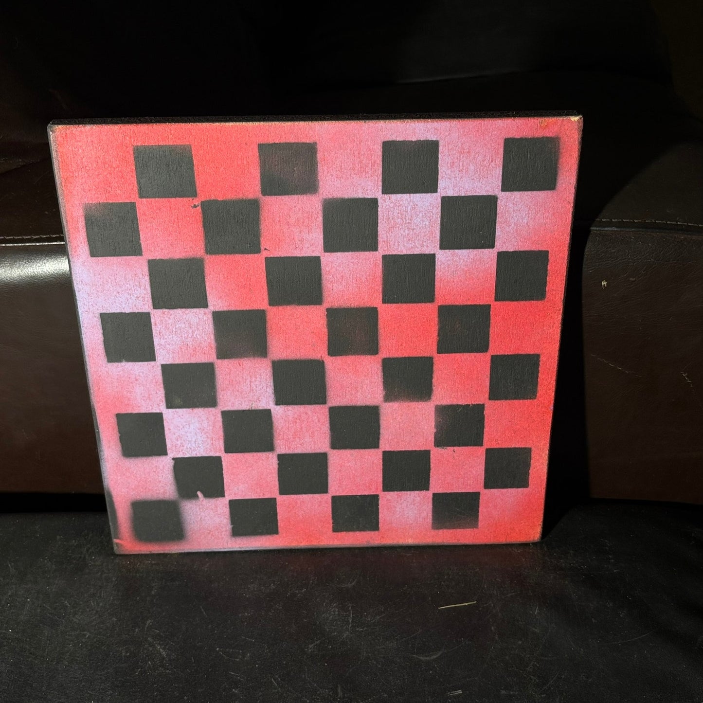 Red Blush - Painted Chess Board