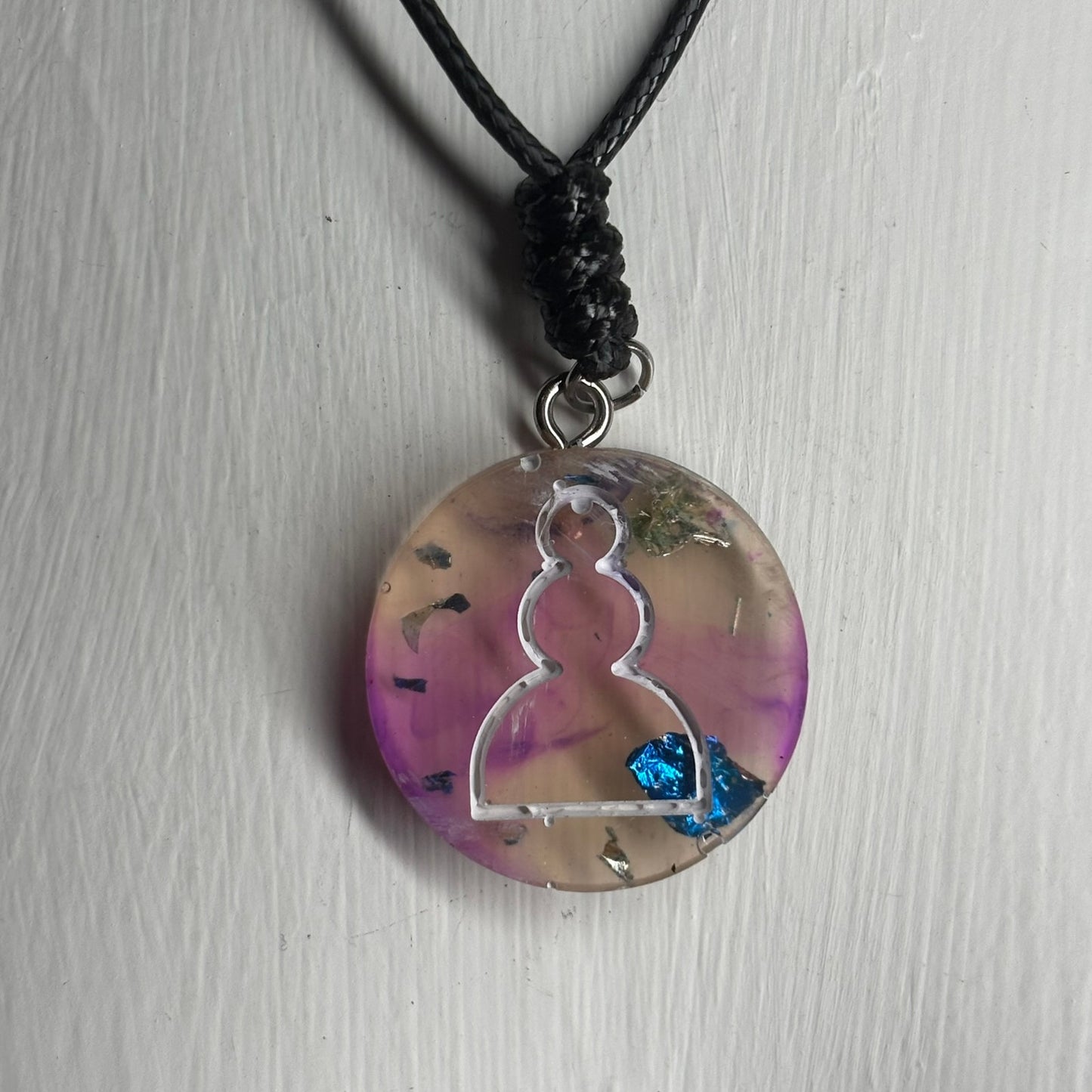 Splendid Pink Pawn - Handmade Resin Chess Necklace