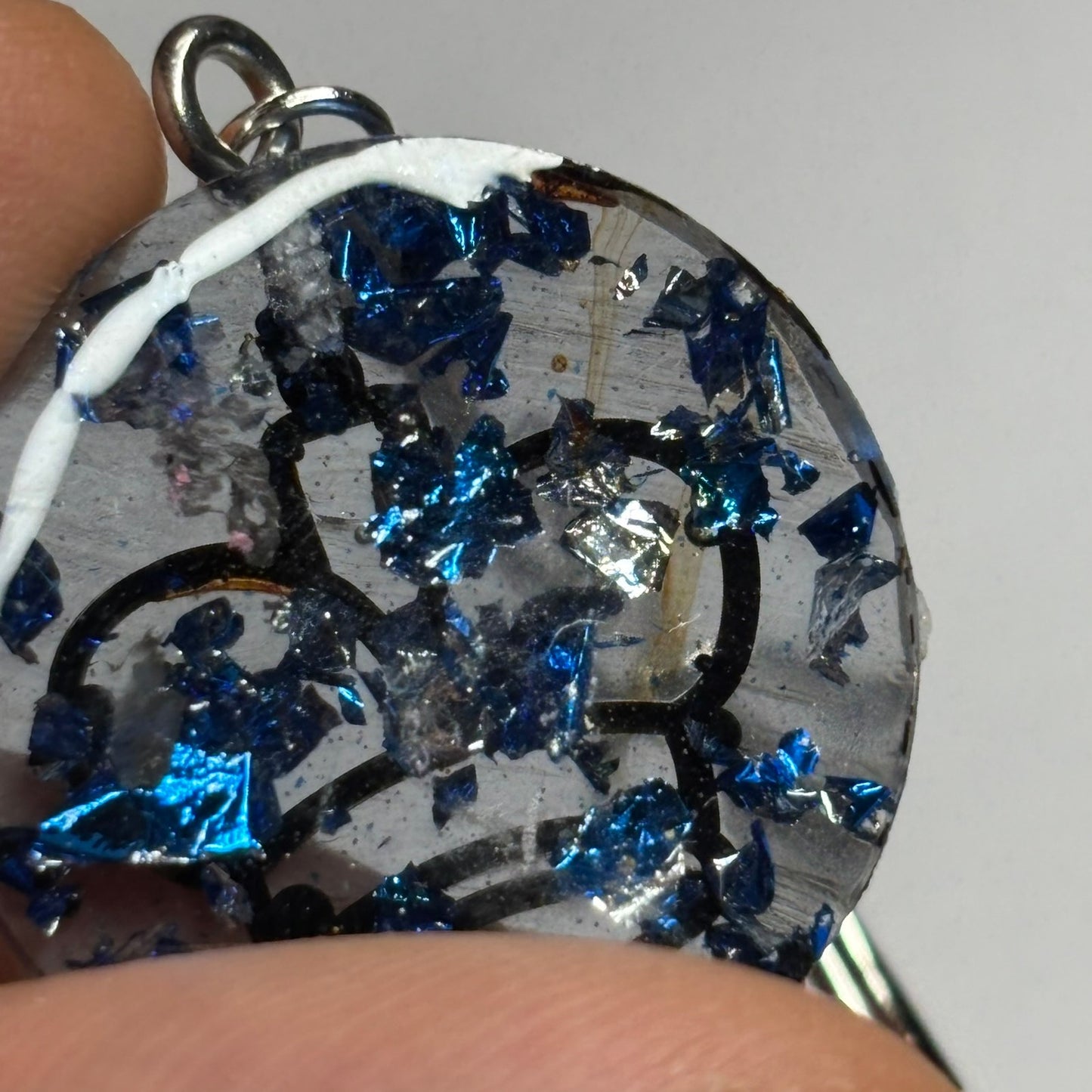 Transparent Blue King - Handmade Resin Keychain