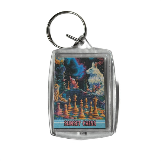 Fantasy Land - Sunset Chess Photo Keychain