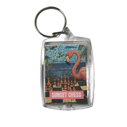 Flamingo - Chess  Photo Keychain