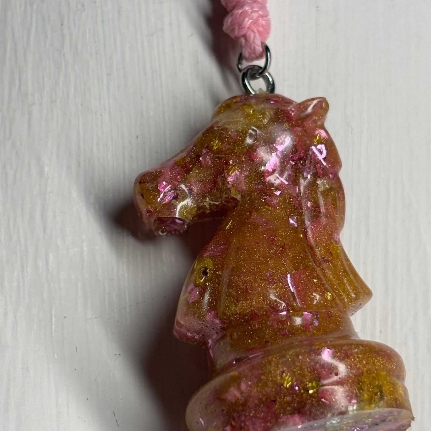 Royal Knight - Handmade Resin Chess Necklace