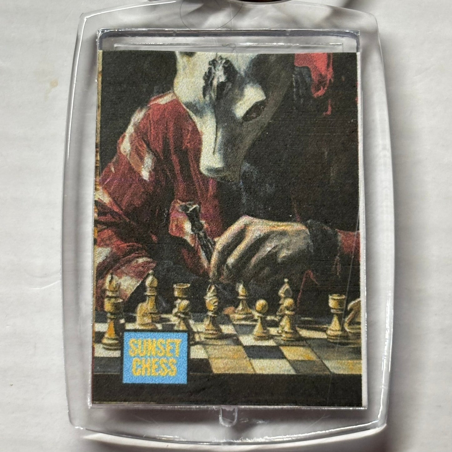 White Mask - Chess  Photo Keychain
