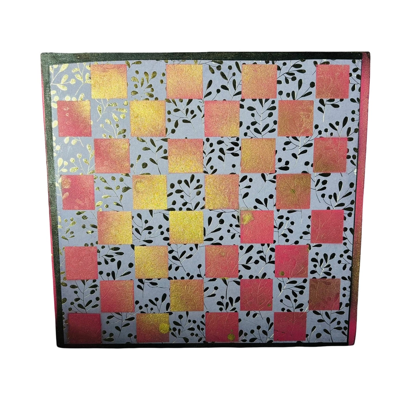Gold & Pink - Scrapbook Chess Board