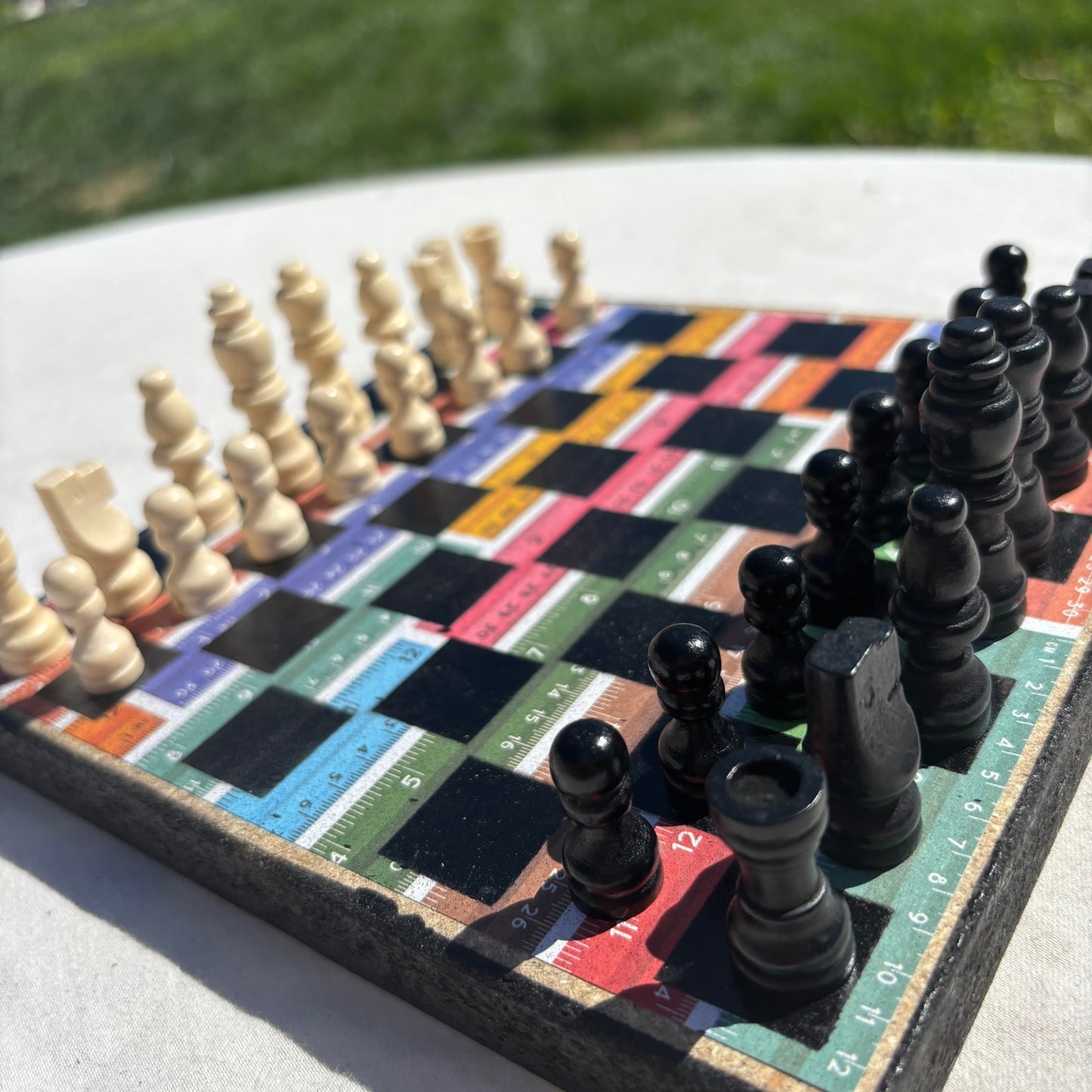 Colored Rulers - Scrapbook Chess Set