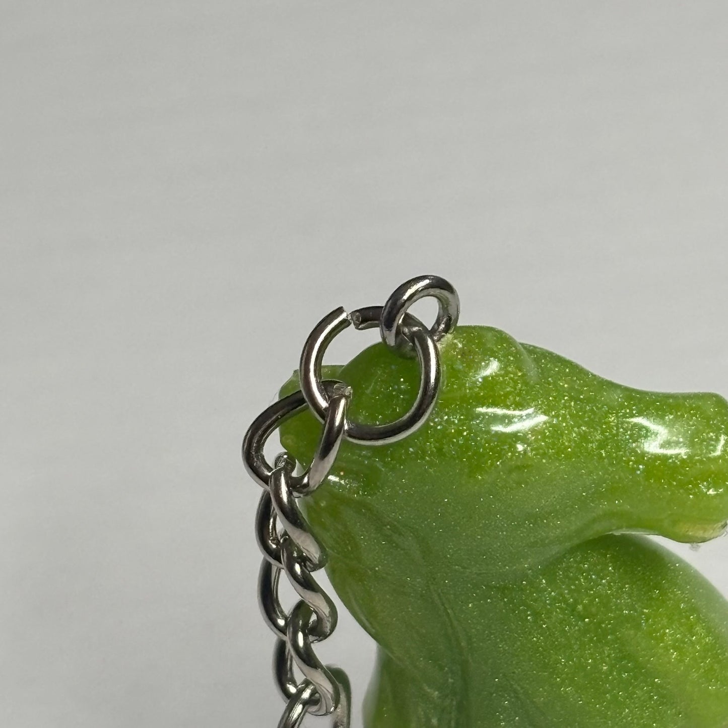 Sunny Green Knight - Handmade Resin Keychain