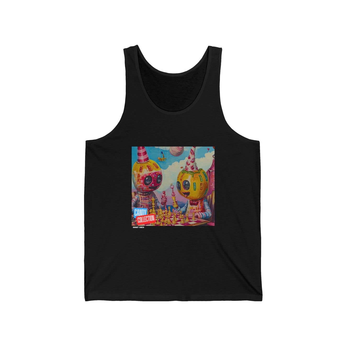 Candy Men Play Chess - Black Chess Tank Top