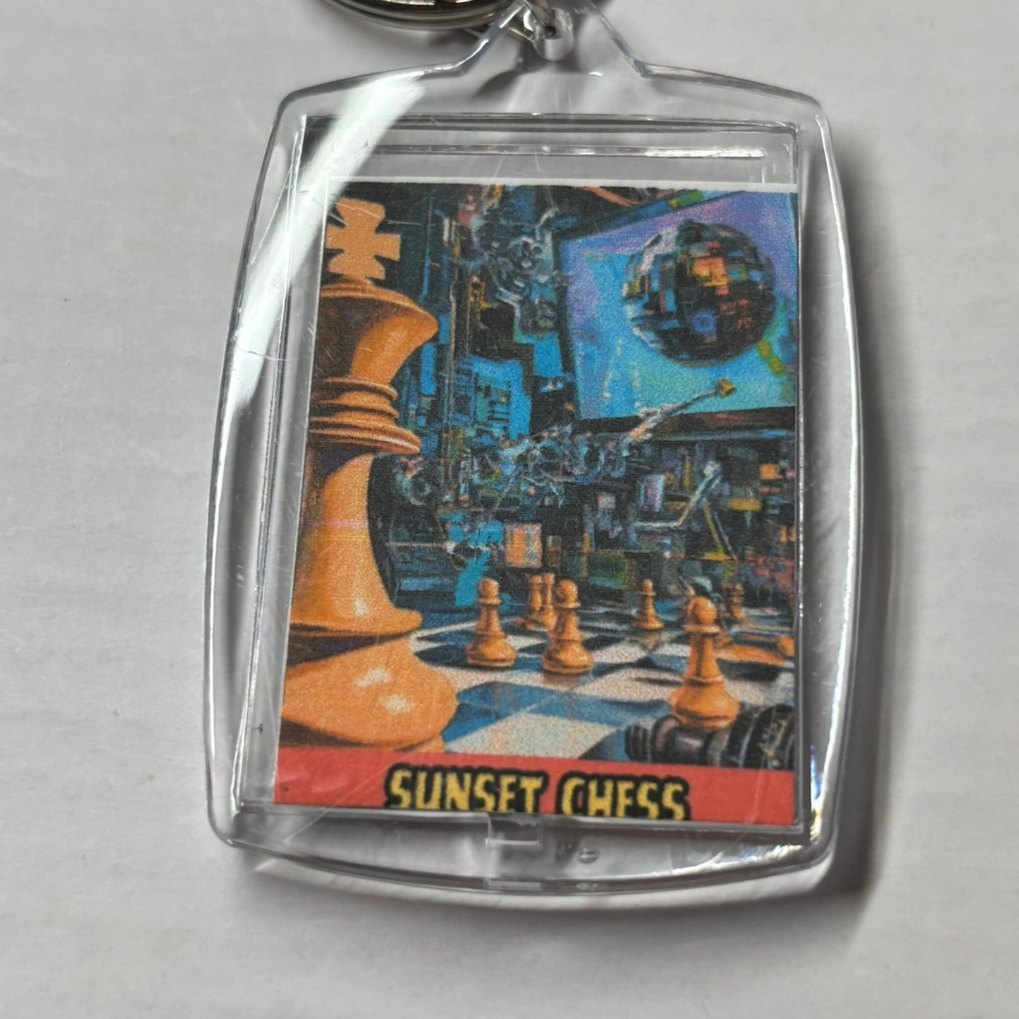 Sci Fi - Chess  Photo Keychain