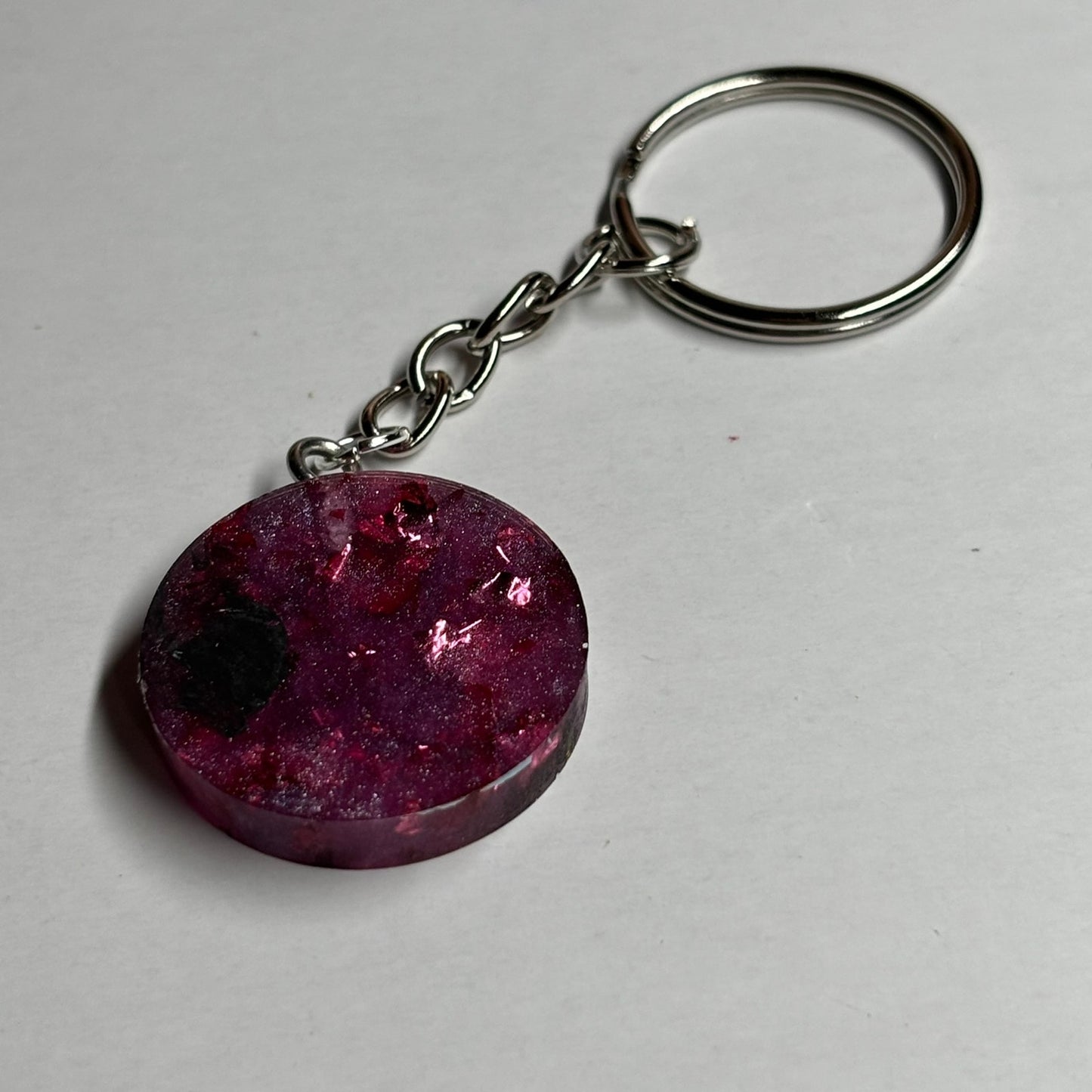 Dark Purple Rook - Handmade Resin Keychain