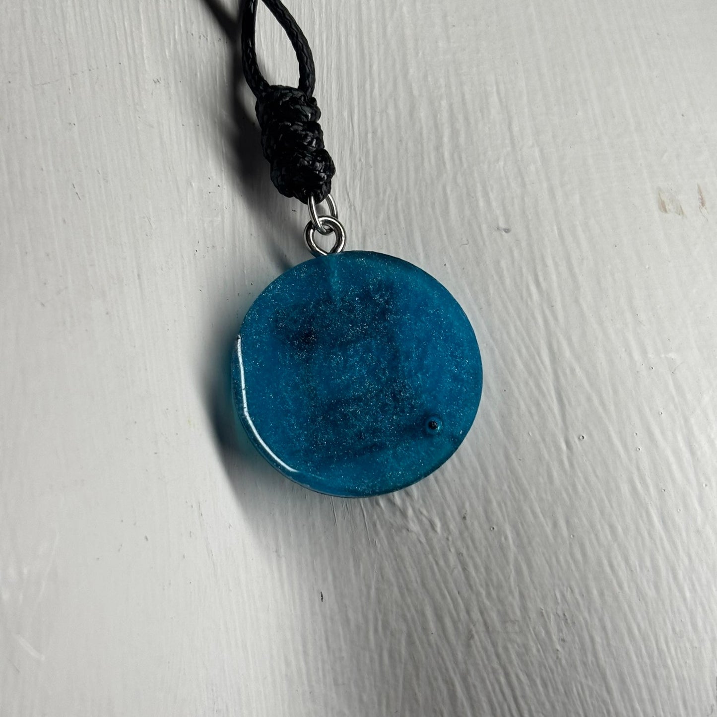 Blue Rook - Handmade Resin Chess Necklace