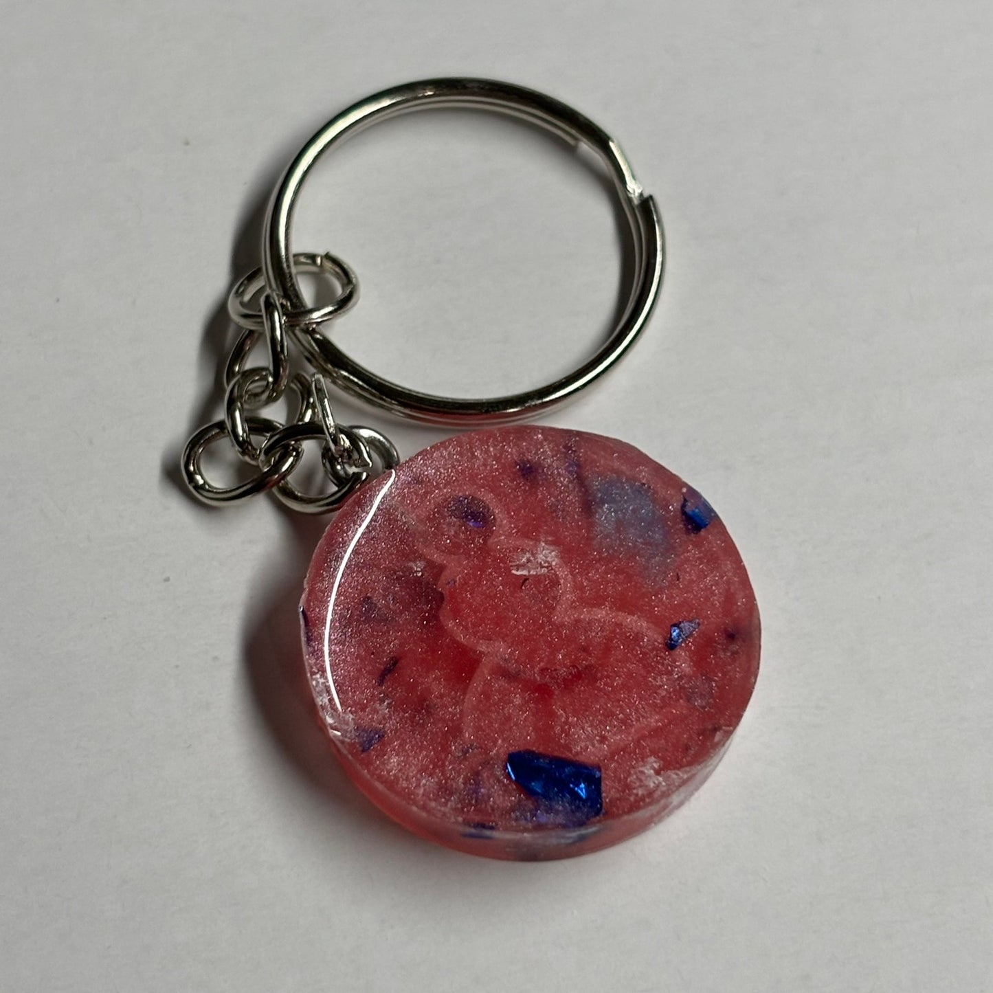Speckled Pink Pawn - Handmade Resin Keychain