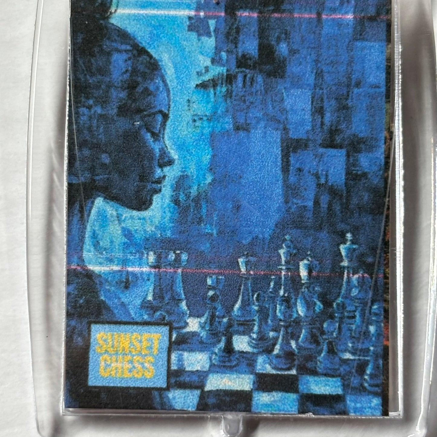 Mystic Blue - Chess  Photo Keychain