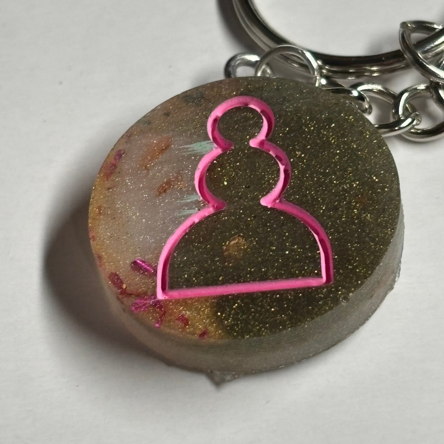 Classic Pink Pawn - Handmade Resin Keychain