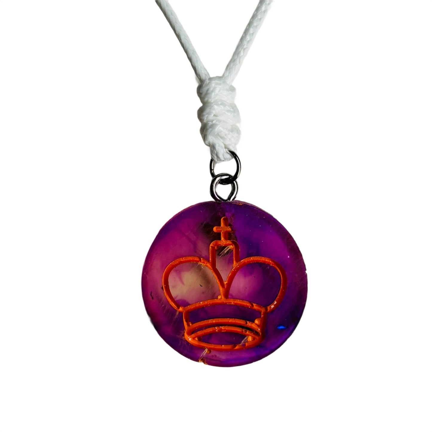 Purple Void - Handmade Resin Chess Necklace