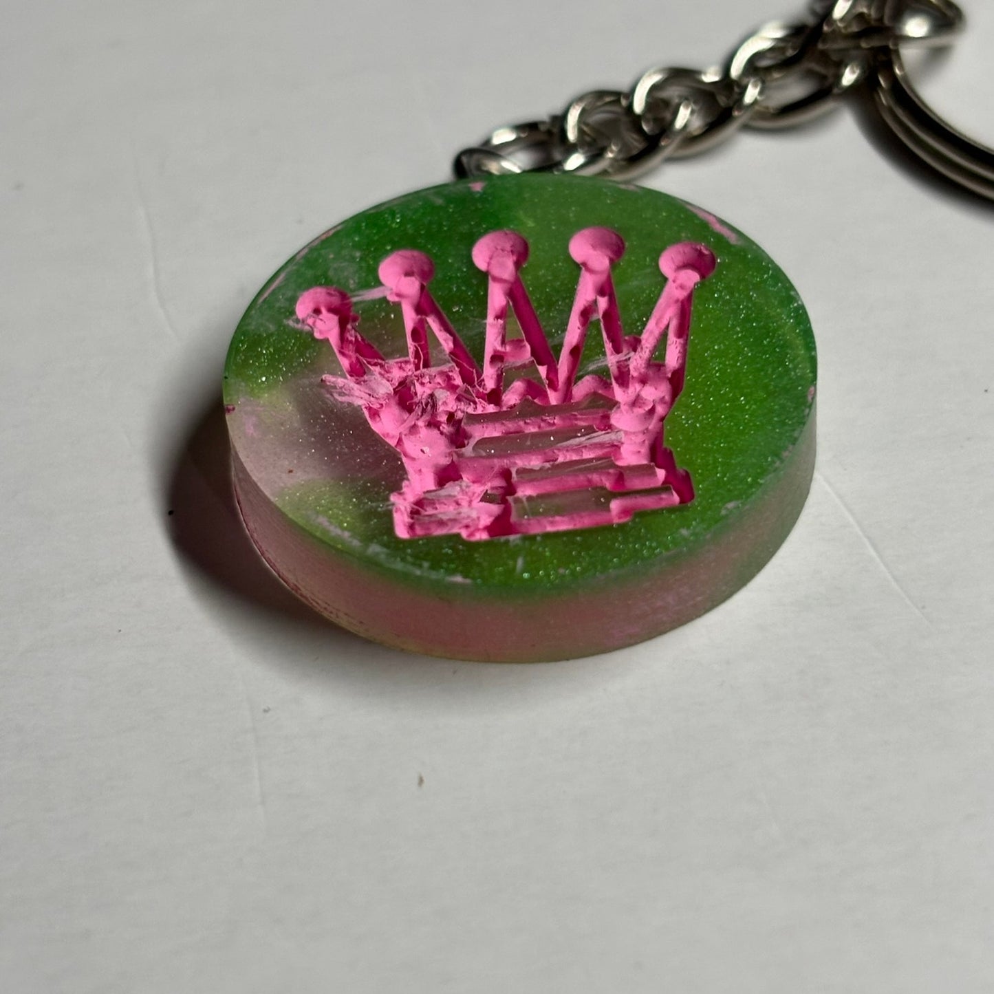 Queens Pink Desire Handmade Resin Keychain - Flat Edition