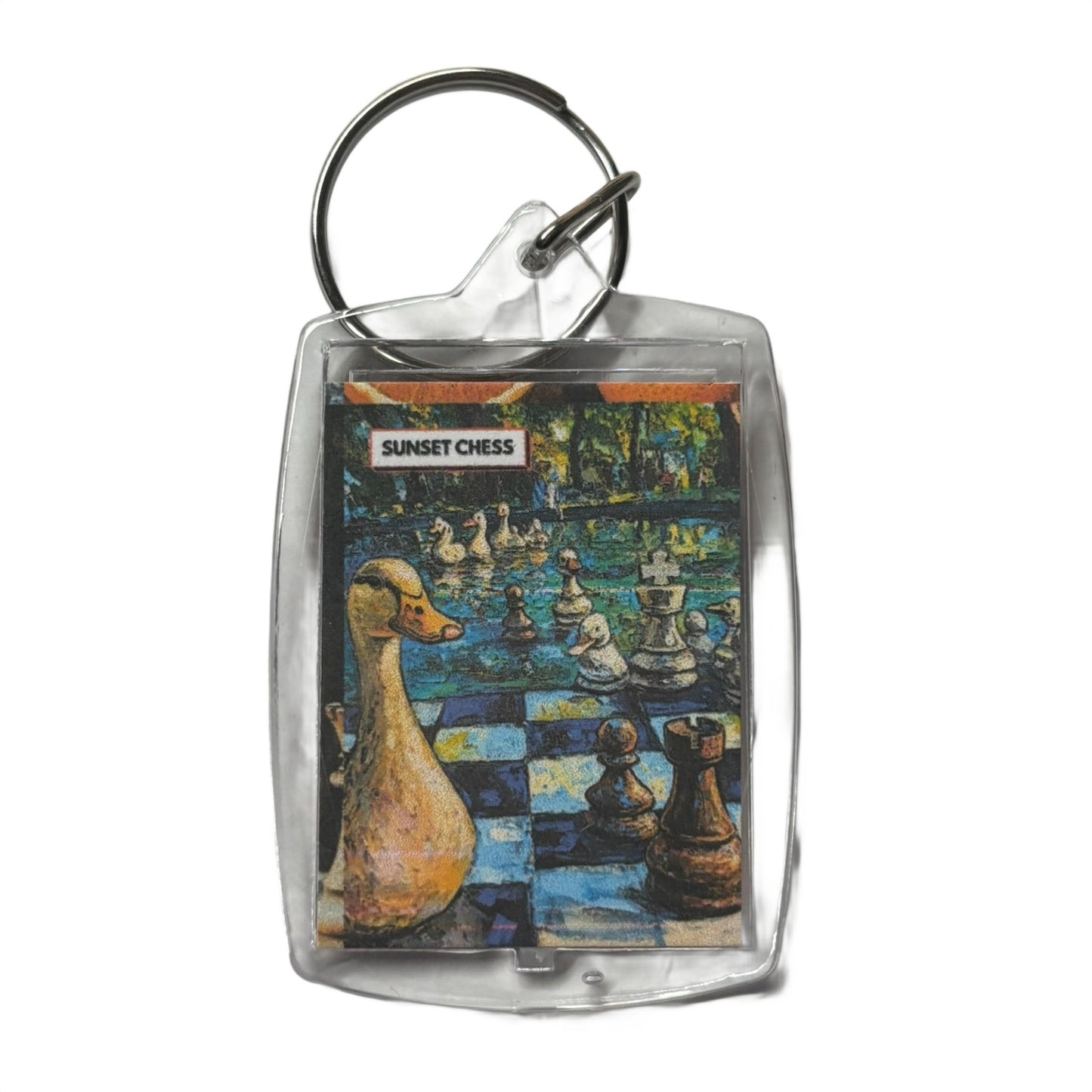 Peaceful Duck - Chess  Photo Keychain
