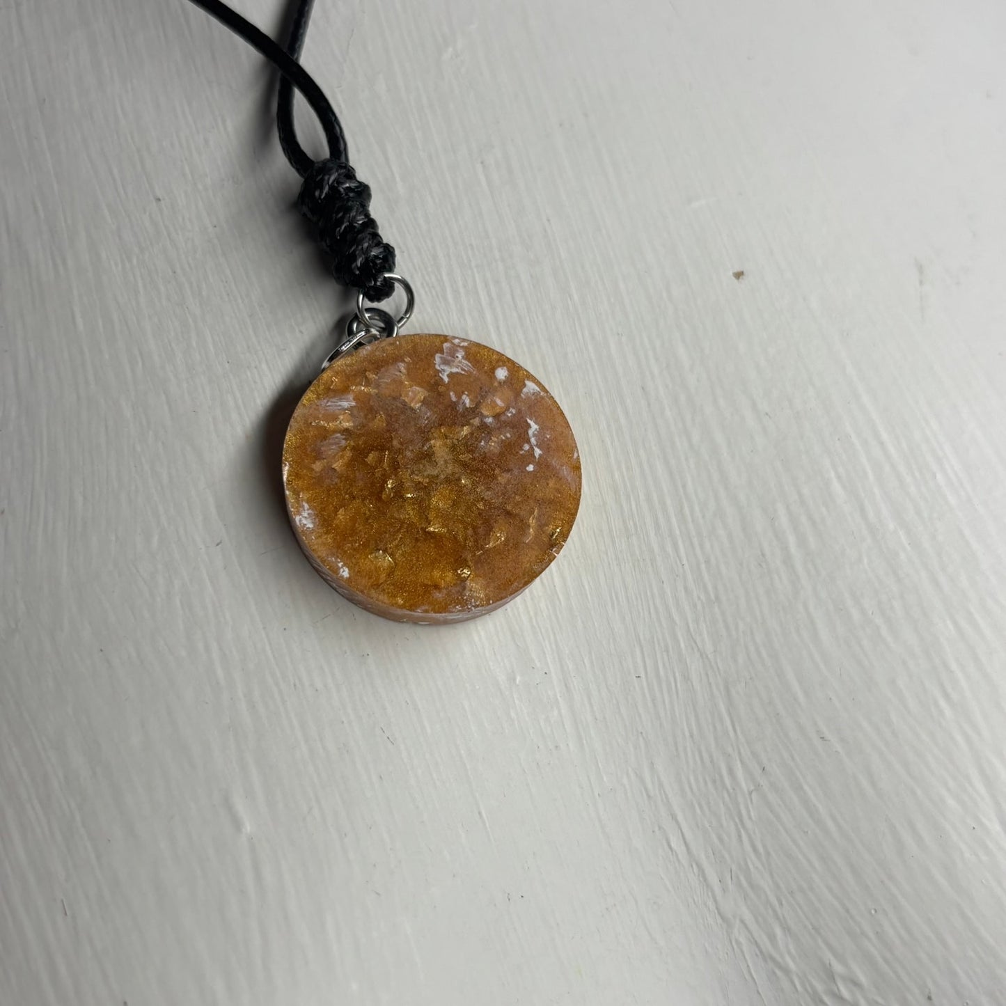 Golden Yellow Rook - Handmade Resin Chess Necklace