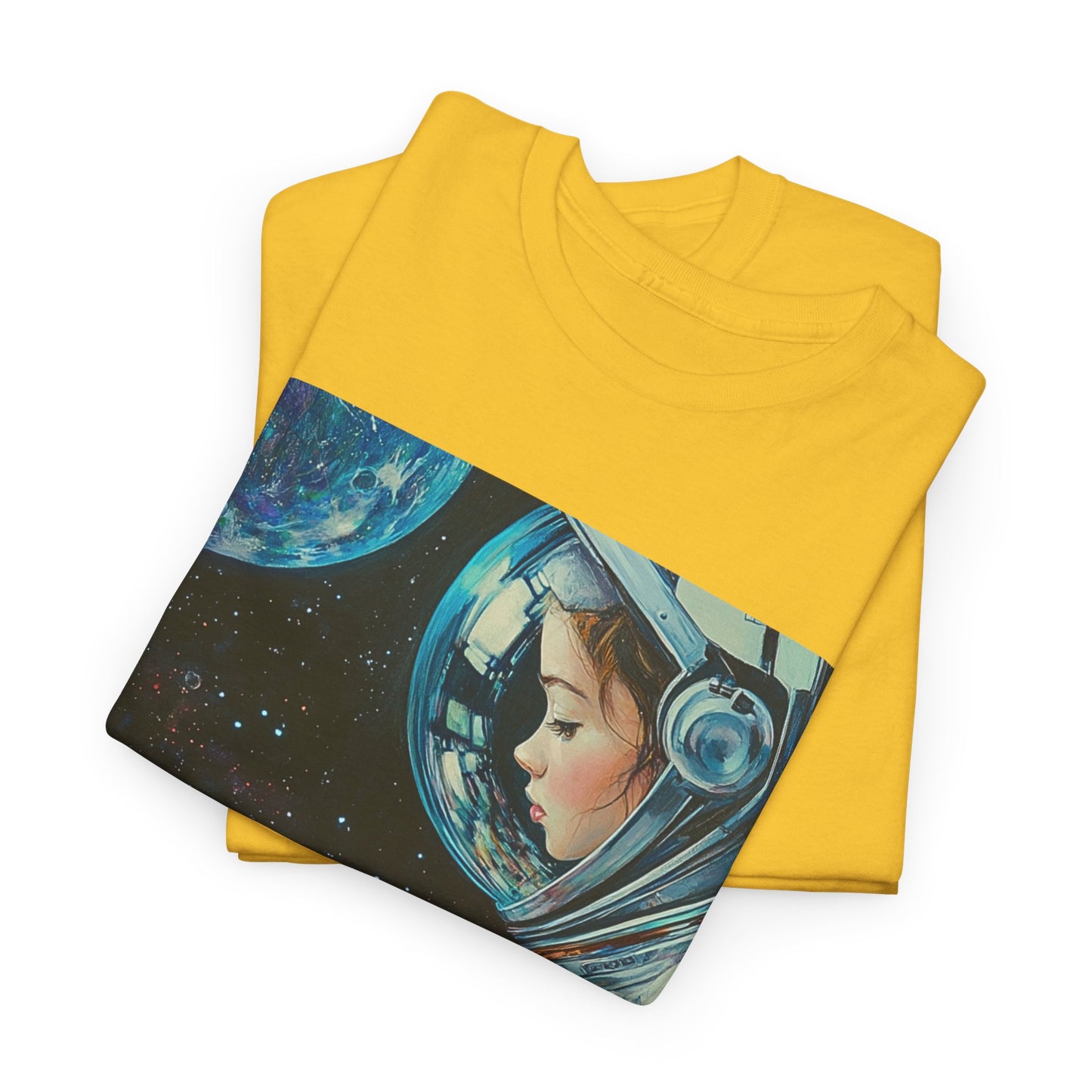 Girl in Space - Yellow Chess T Shirt