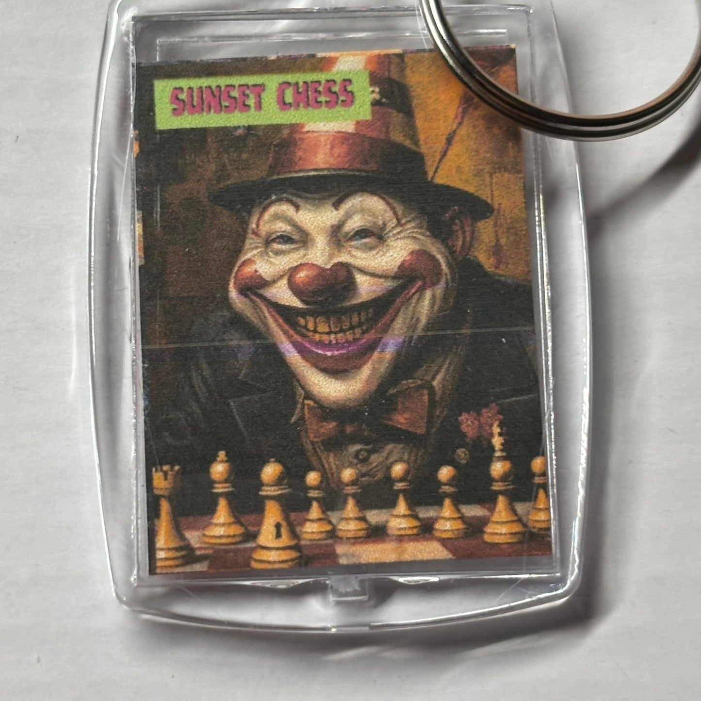 Smiley Clown - Chess  Photo Keychain