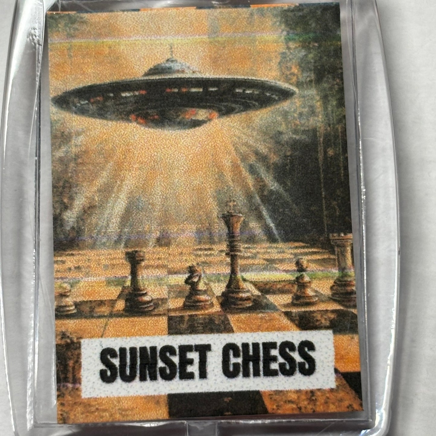 UFO - Chess  Photo Keychain