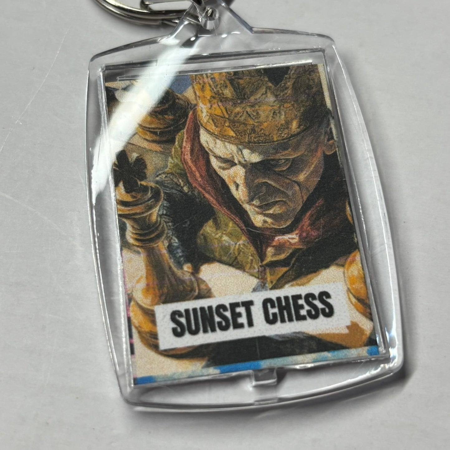 Serious King - Chess  Photo Keychain