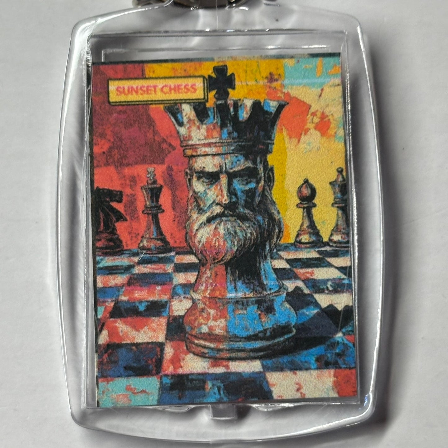 Kings Head - Chess  Photo Keychain