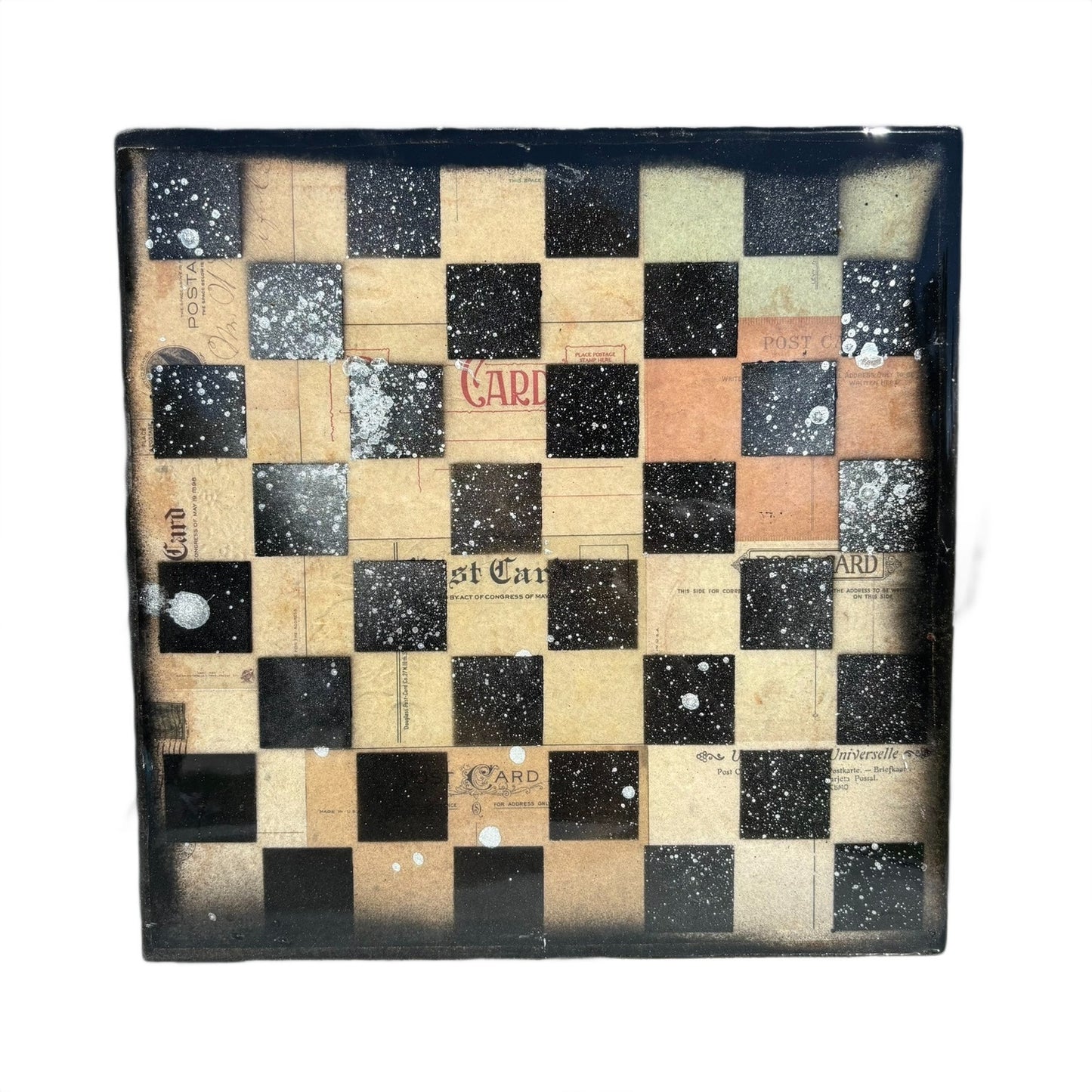 Classic Collage - Resin Coated Chess Board