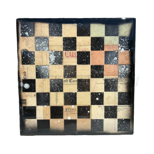 Classic Collage - Resin Coated Chess Board