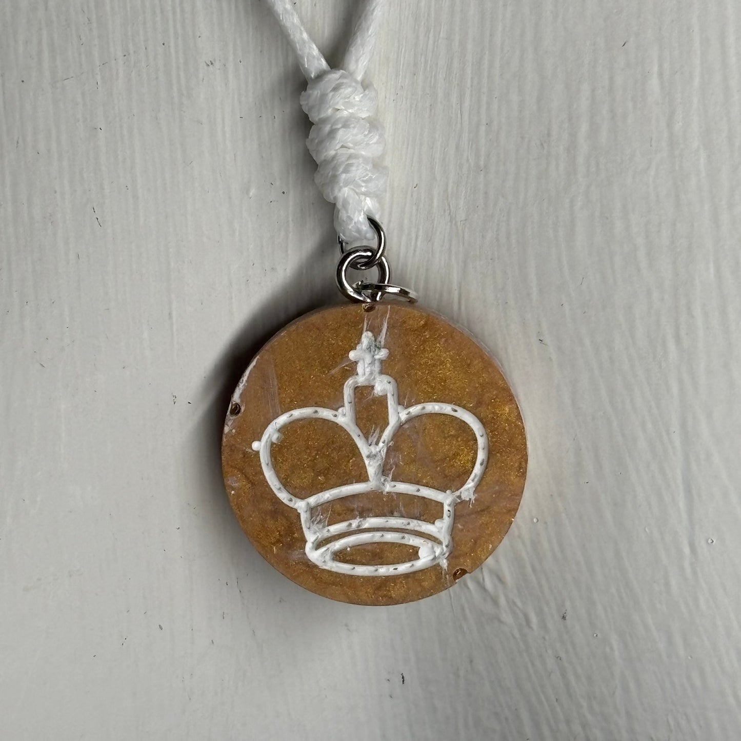 Golden Yellow King - Handmade Resin Chess Necklace