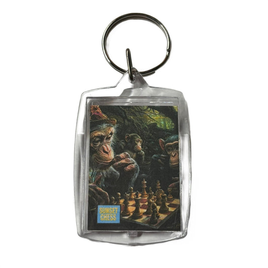 Chimp Kingdom - Chess  Photo Keychain